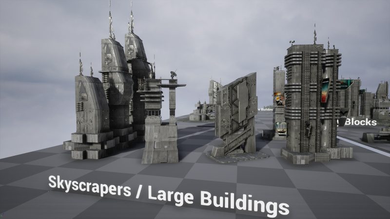 科幻建筑包-Brushify – SciFi Buildings Pack