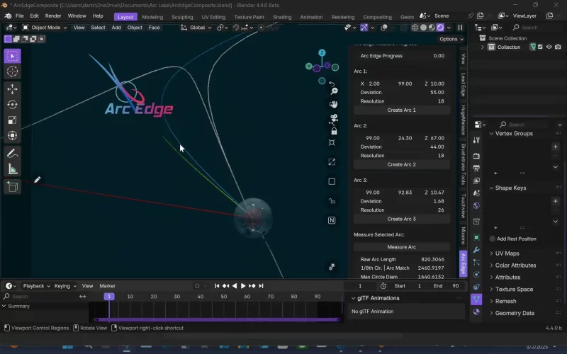 Blender弧边插件 – Arc Edge v1.0.8