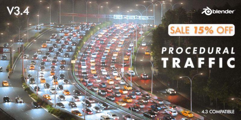 Blender交通插件 – Procedural Traffic v2.2.1