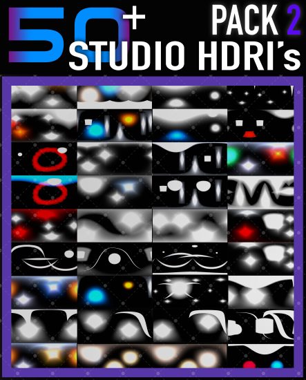 高质量工作室HDRI贴图合集（二） – PACK 2 – 50+ HQ Studio HDRI Pack