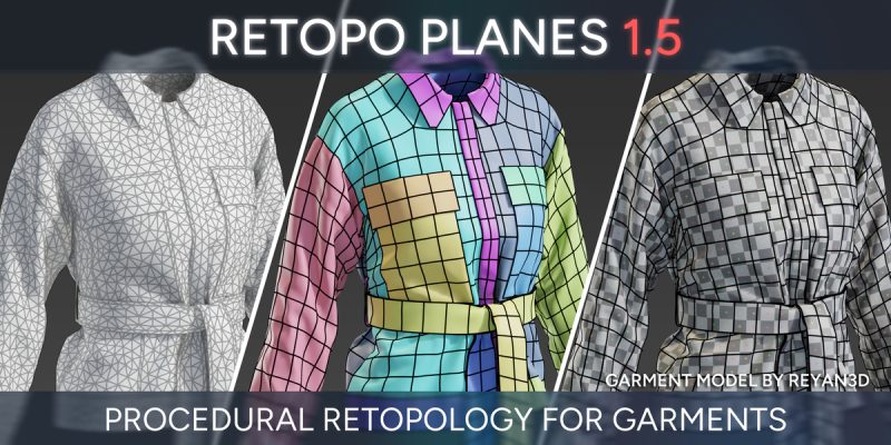 Blender 市场 – Retopo Planes v1.5