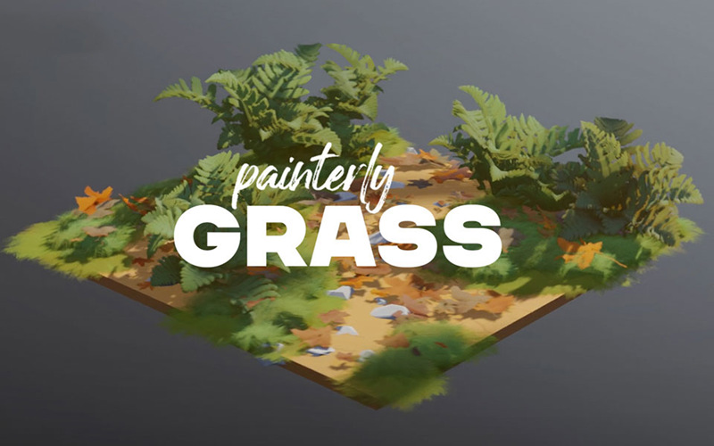 卡通风格植物草地模型资产 CGC Painterly Grass Asset Library V1.0