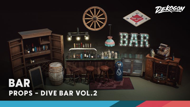 餐厅与潜水酒吧 VOL.2 – 酒吧场景包 – Restaurant and Dive Bar VOL.2 – Bar