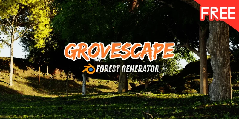 blender森林生成插件 – Grovescape – Forest Generator For Blender
