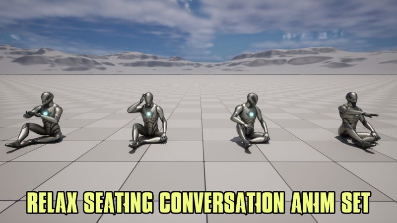 休闲坐姿对话动画集 – Relax Seating Conversation Anim Set  2025-06-27  Unreal Engine 动画
