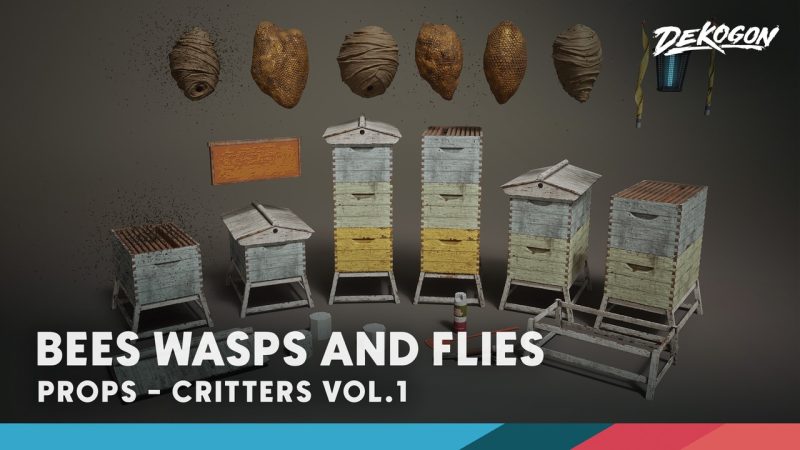 昆虫素材集 VOL.1 – Critters VOL.1 – Bees Wasps Flies