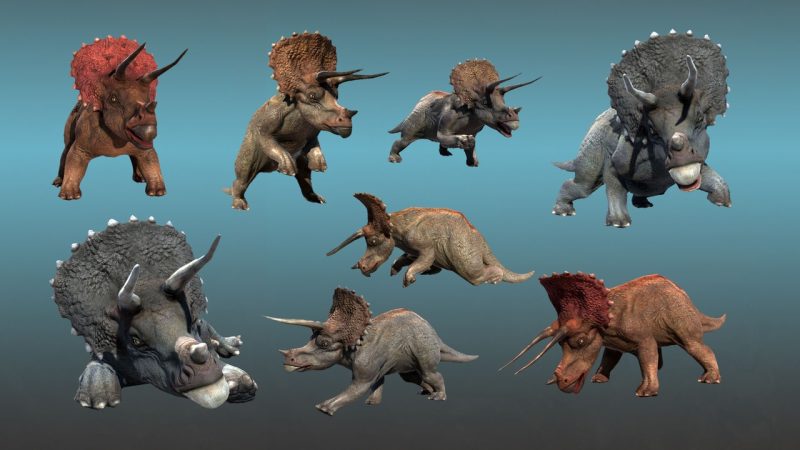 三角龙3D模型 – Dinosaur – Triceratops
