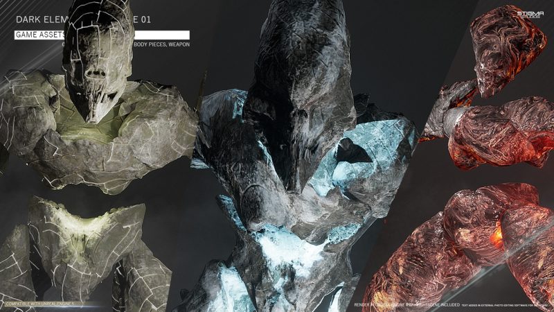 暗黑元素生物包01 – Dark Elemental Bundle 01