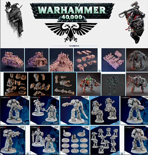 (85GB)战锤40k-3d微缩打印模型第一卷