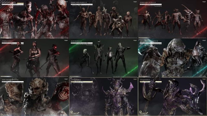 无限角色合集：游戏资产包+附加内容 – Infinite Characters Collection: Game Assets + Extra