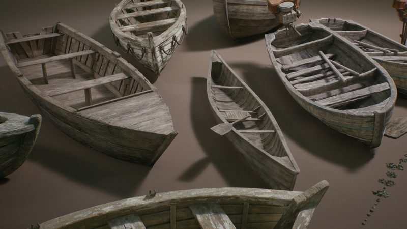 海滨码头第二卷：船只 – Seaside Docks VOL.2 – Boats (Nanite + Low Poly)