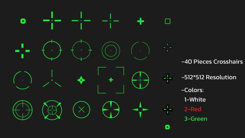 简易准星素材包 – Simple Crosshairs Pack