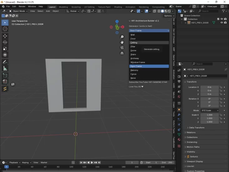 HiFi Architecture Builder v3.8 for Blender