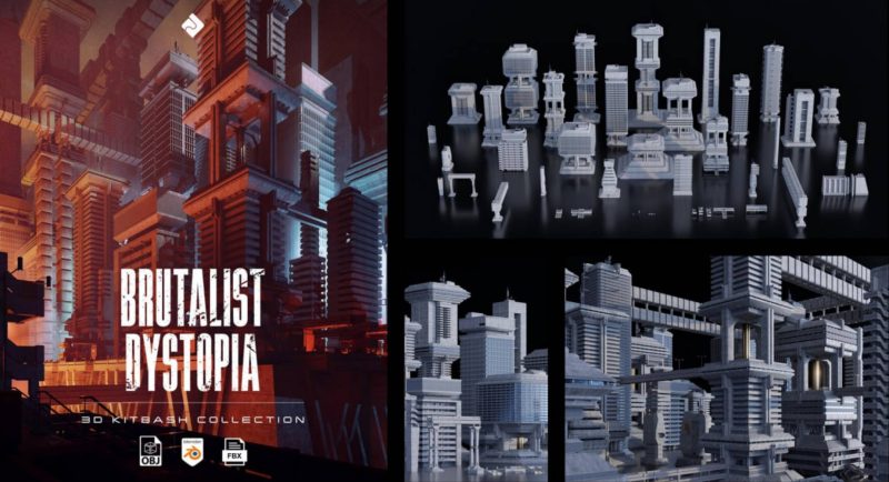 Brutalist Dystopia-城市建筑、结构与模块化