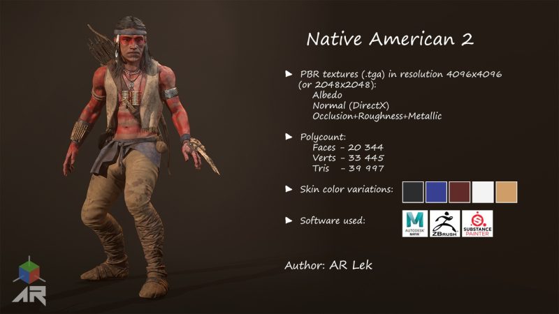 美洲原住民角色包 – Native American 2