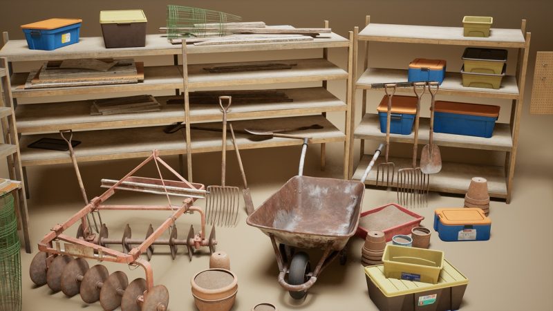 郊区VOL.22 – 棚屋与花园 (Nanite and Low Poly) – Suburbs VOL.22 – Shed & Garden (Nanite and Low Poly)