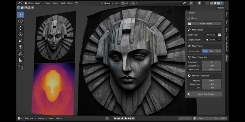 zForm v2.4.3 – 将深度图和图像转换为3D网格
