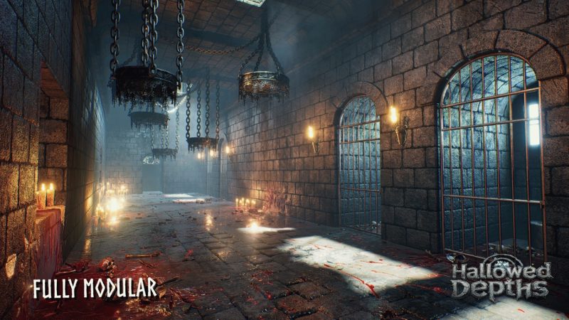 模块化地牢 – 哥特地牢，中世纪地牢，奇幻地牢 – Modular Dungeon (Gothic Dungeon, Medieval Dungeon, Fantasy Dungeon, Dungeon)