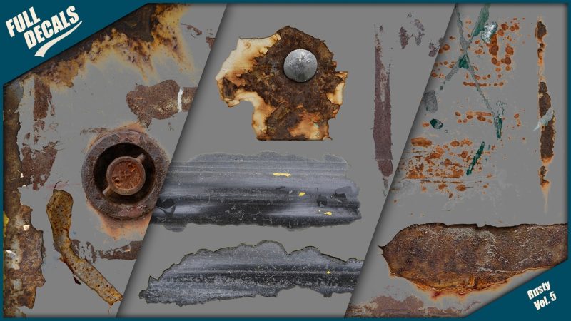 金属锈蚀贴花第五卷 – Metal rust decals Vol. 5