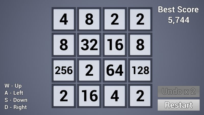 2048益智游戏模板 – 2048 Puzzle Game Template