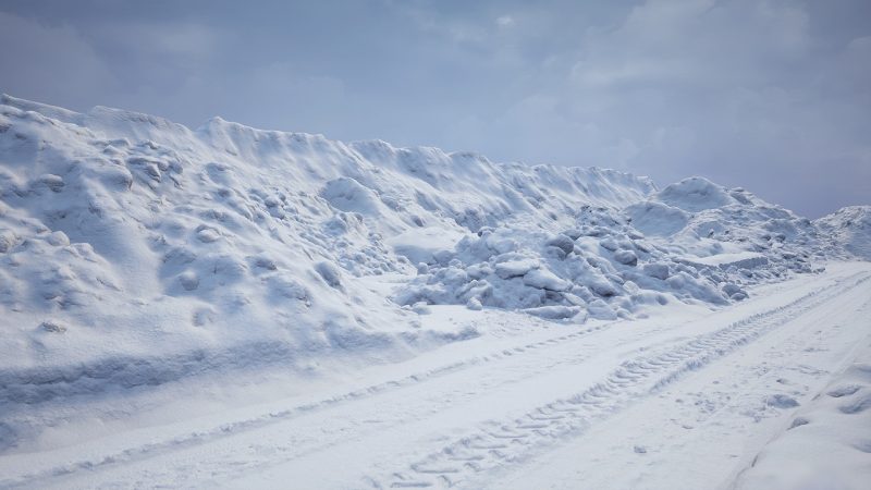 8K高清PBR材质写实雪地模型 – Snow pack Set.2