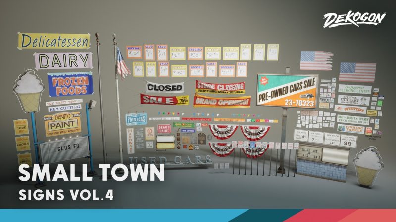 标识标牌第4卷 – 小镇风格 – Signage VOL.4 – Small Town