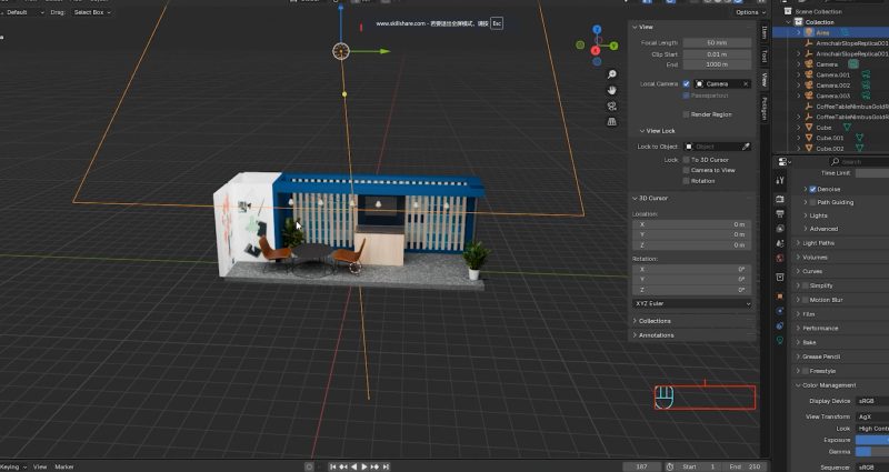 使用 Blender 设计 3D 展览展位——从布局到渲染