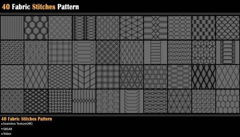 40种织物针法图案