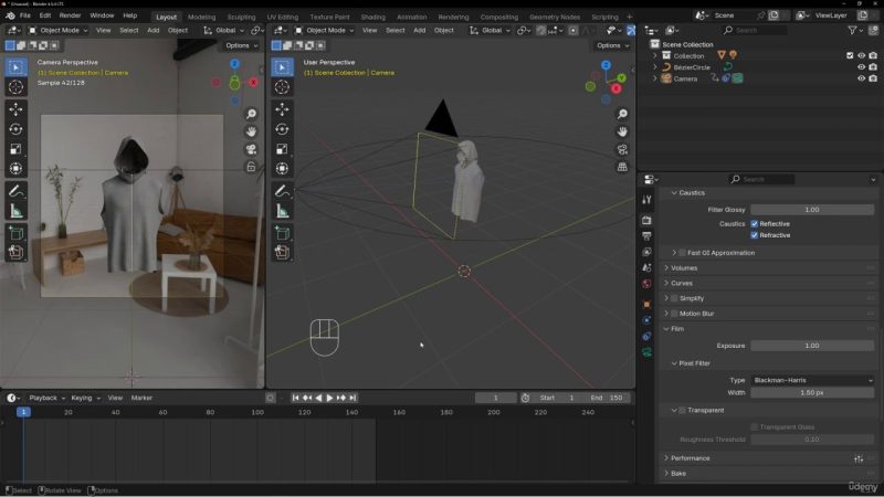 Marvelous Designer & Blender AI：3D服装设计与渲染
