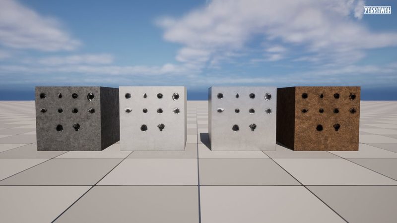 子弹撞击贴花 Vol.2 – 金属 – Bullet Impact Decals Vol. 2 – Metal