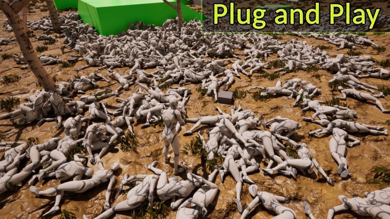 混沌战场 – 布娃娃尸体冻结与剔除系统 – Chaos Battleground – Ragdoll Corpse Freezing & Culling